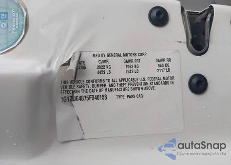 2005 Chevrolet Malibu Maxx Lt z USA, uszkodzony, nr VIN 1G1ZU64875F340158